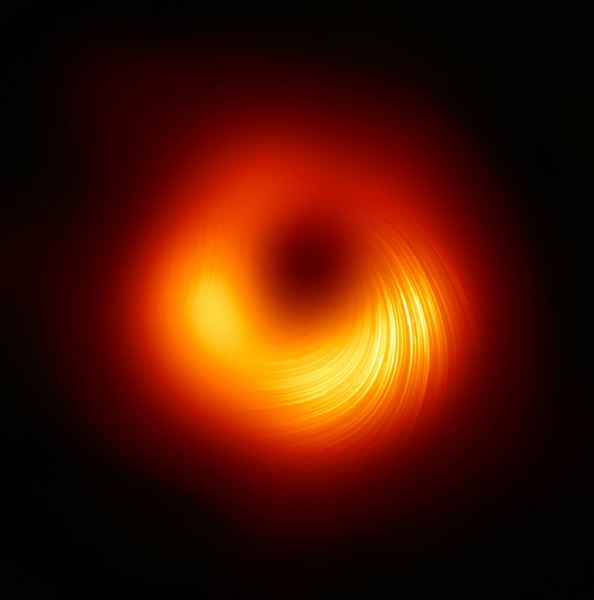 Астрономы исследовали магнитное поле черной дыры